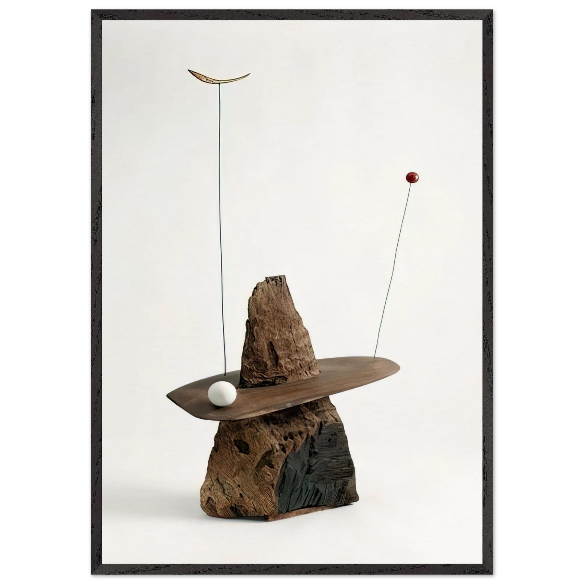 GIBRALTAR 1936 - Alexander Calder Framed Art Print – Black Wooden Frame - Default Title - -Framed Art Print