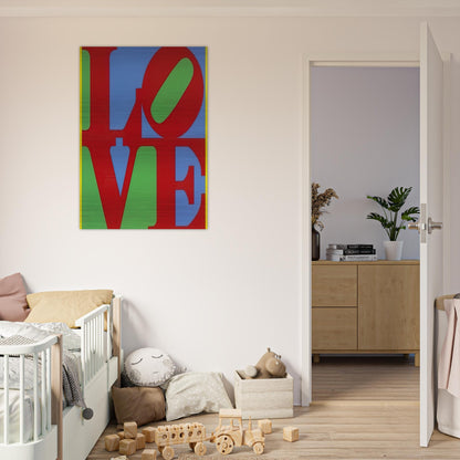 Heliotherapy Love - Robert Indiana Brushed Aluminum Print - 70x100 cm / 28x40 inches | Robert Indiana Aluminum Print | Robert Indiana Prints