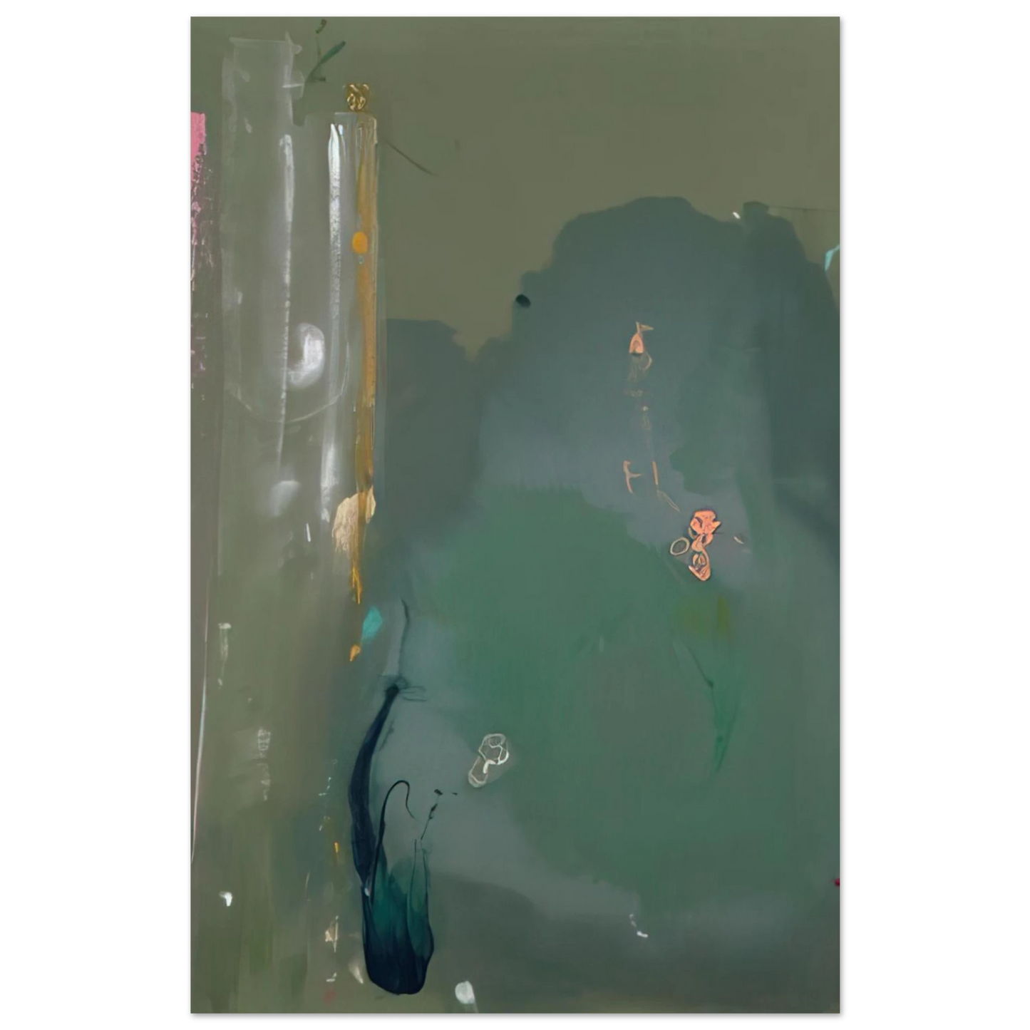 Helen Frankenthaler - CÃ´te d Argent - 1980 Wall art - 50x70 cm / 20x28 inches - Premium Wooden Framed Poster With Fine Art Paper - Black frame
