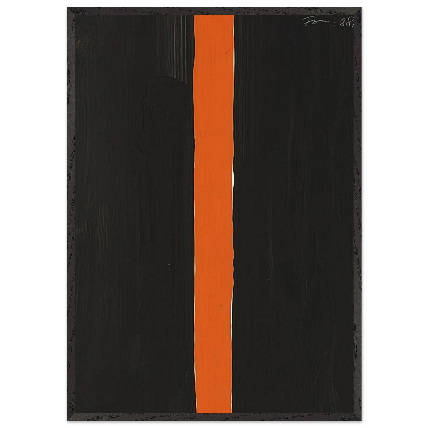 Untitled Black and Orange - 1988 - Gunther Forg Framed Art Print – Black Wooden Frame - Default Title - -Framed Art Print