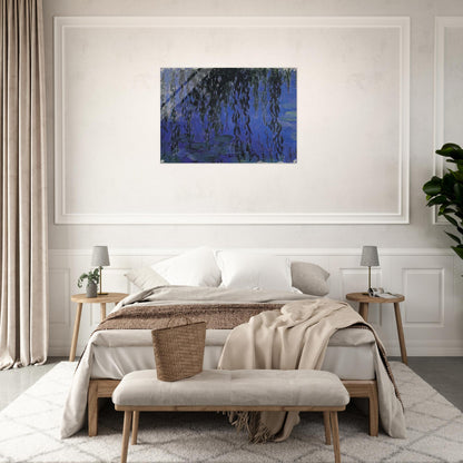 Water Lilies and Weeping Willow Branches - claude monet Acrylic Print - 70x100 cm / 28x40″ inches