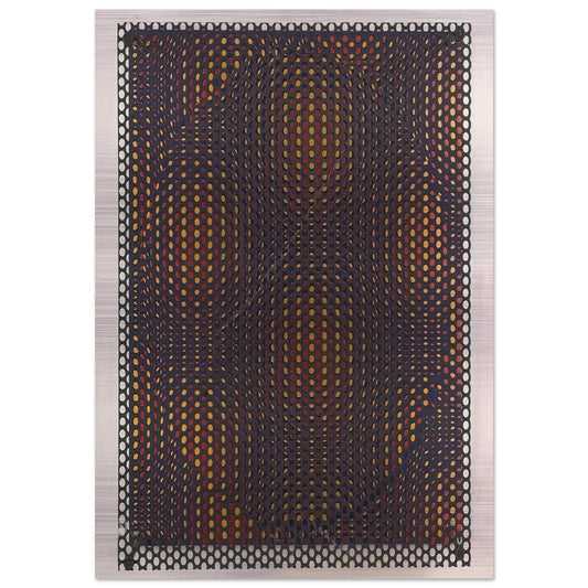 Círculo rojo y amarillo - 1970 - Antonio Asis Brushed Aluminum Print - 70x100 cm / 28x40 inches | Antonio Asis Aluminum Print | Antonio Asis Prints