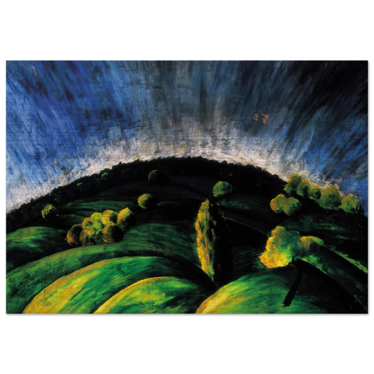 Mountains of Buda - Laszlo Moholy-Nagy Brushed Aluminum Print - 70x100 cm / 28x40 inches | Laszlo Moholy-Nagy Aluminum Print | Laszlo Moholy-Nagy Prints