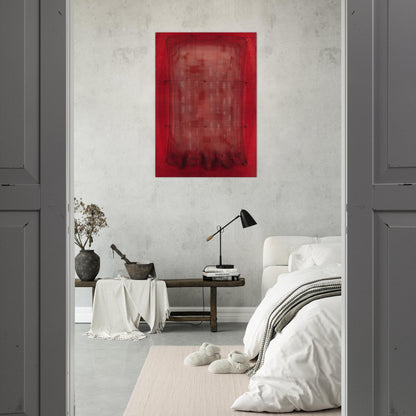 Espejo vestido de rojo - Art Informel - Manuel Rivera Brushed Aluminum Print - 70x100 cm / 28x40 inches | Manuel Rivera Aluminum Print | Manuel Rivera Prints