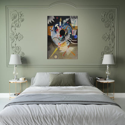 A CENTRE 1924 - Wassily Kandinsky Brushed Aluminum Print - 70x100 cm / 28x40 inches | Wassily Kandinsky Aluminum Print | Wassily Kandinsky Prints