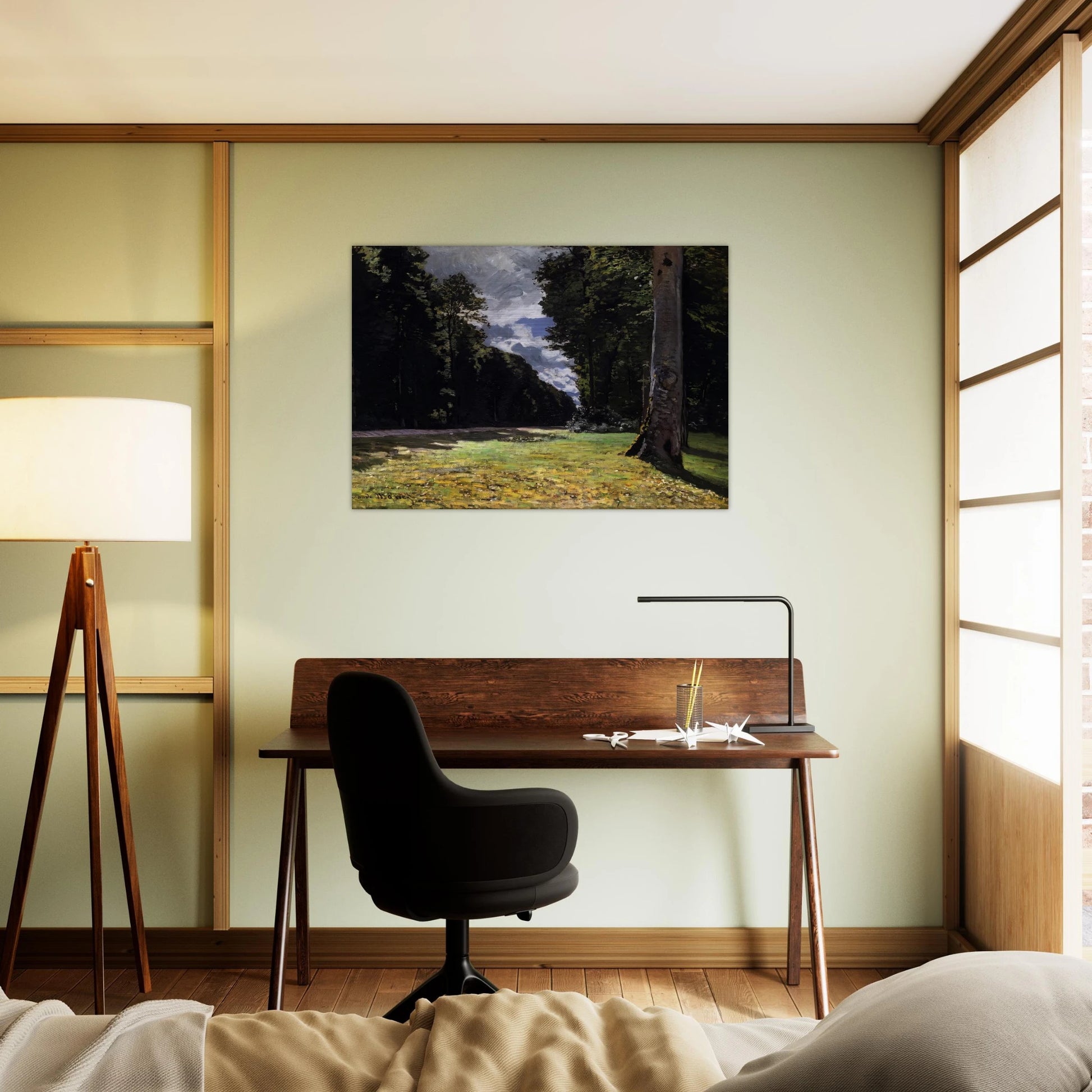 The Pave de Chailly in the Fontainbleau Forest - claude monet Brushed Aluminum Print - 70x100 cm / 28x40 inches | claude monet Aluminum Print | claude monet Prints