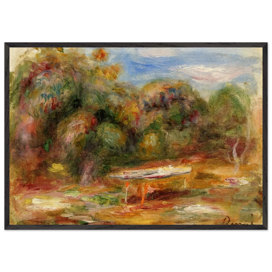 In the Garden at Collettes in Cagnes - Pierre-Auguste Renoir Framed Art Print – Black Wooden Frame - Default Title - -Framed Art Print