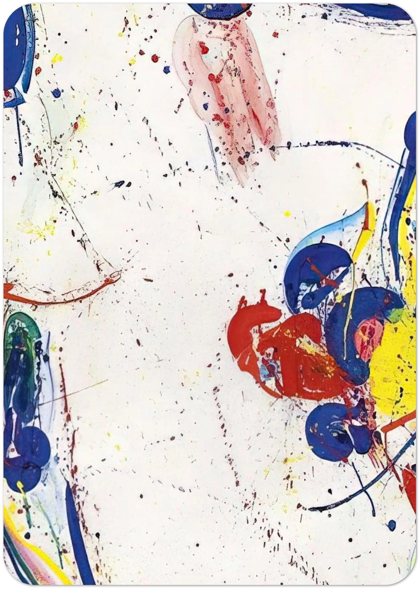 On Return By Sam Francis Pack of 10 Post Cards | Sam Francis Post Cards | A6 (10.5 x 14.8 cm) - 4.1 x 5.8 inches