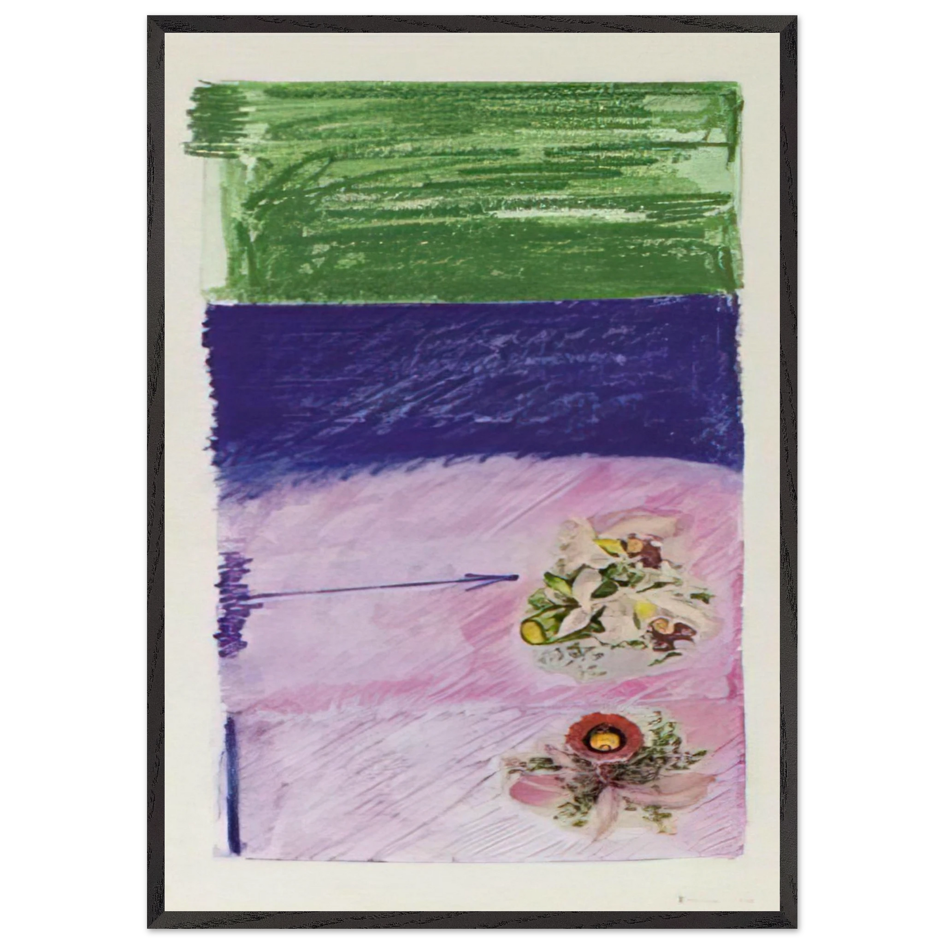 Untitled - 1978 N10 - Mira Schendel Framed Art Print – Black Wooden Frame - Default Title - -Framed Art Print