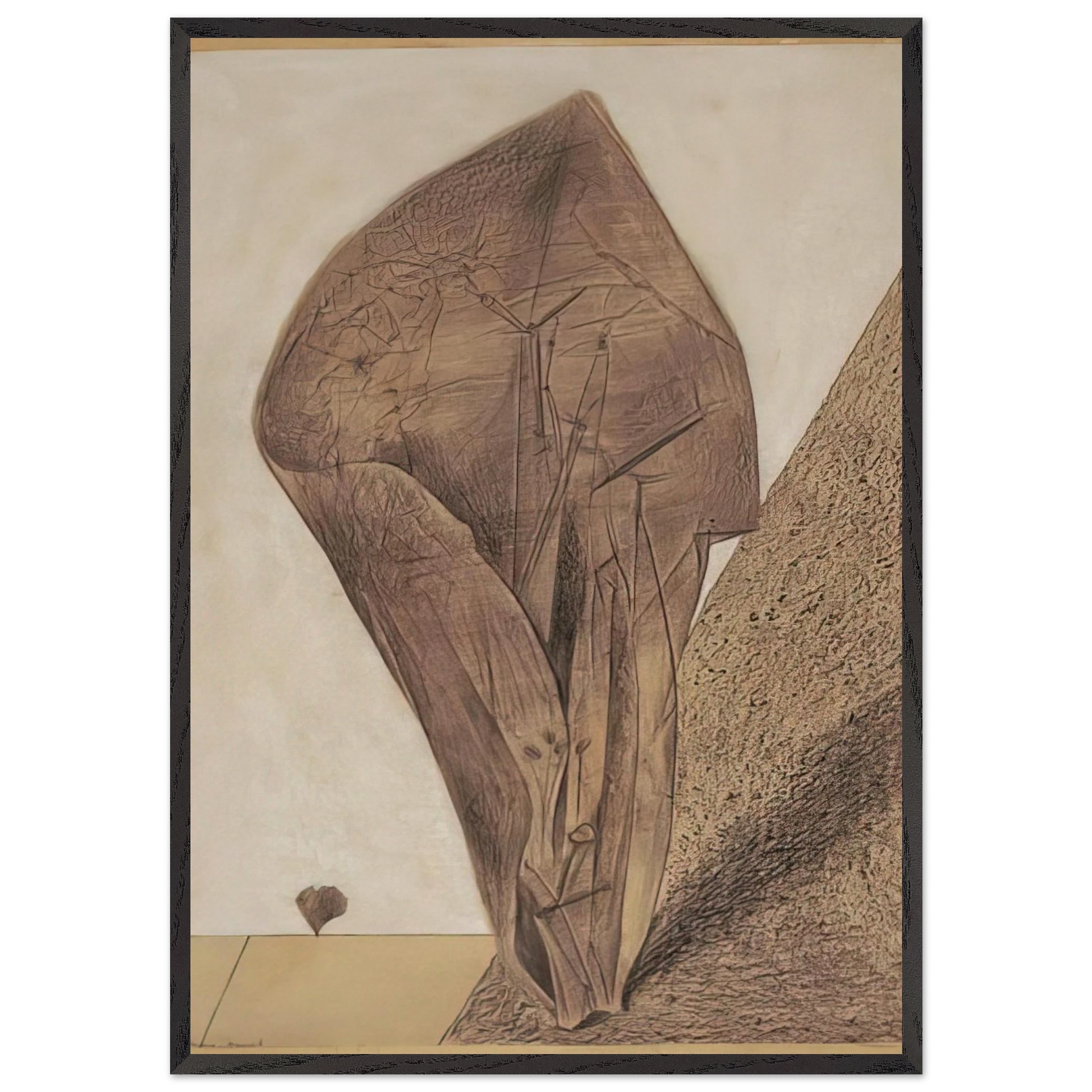 She keeps her secret - Max Ernst Framed Art Print – Black Wooden Frame - Default Title - -Framed Art Print