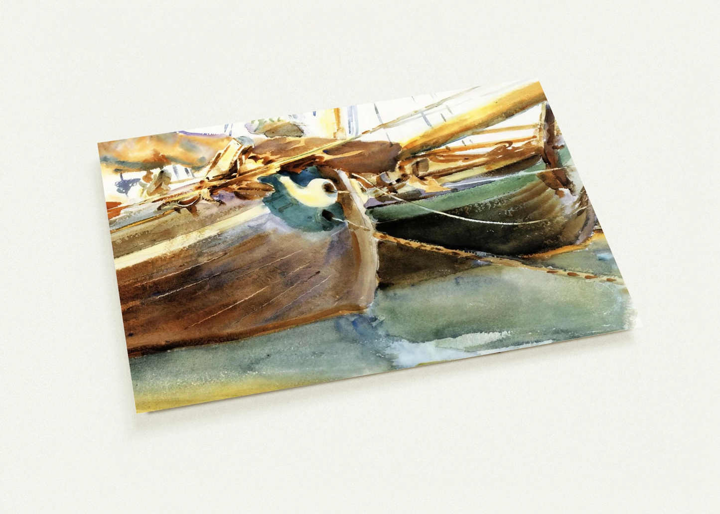 Boats, Venice By John Singer Sargent Pack of 10 Post Cards | John Singer Sargent Post Cards | A6 (10.5 x 14.8 cm) - 4.1 x 5.8 inches
