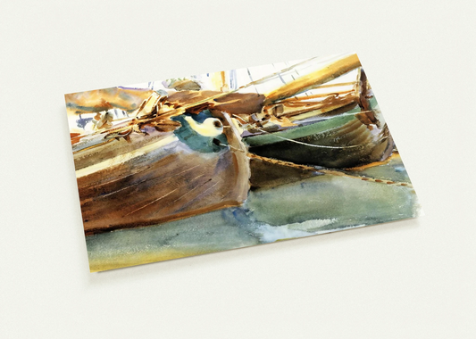 Boats, Venice By John Singer Sargent Pack of 10 Post Cards | John Singer Sargent Post Cards | A6 (10.5 x 14.8 cm) - 4.1 x 5.8 inches