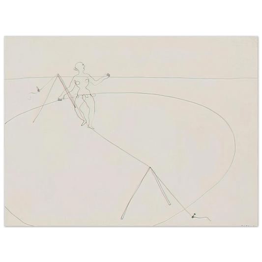 Alexander Calder - TIGHTROPE WALKER 1932 Fine Art Poster - 13x18 cm / 5x7 inches