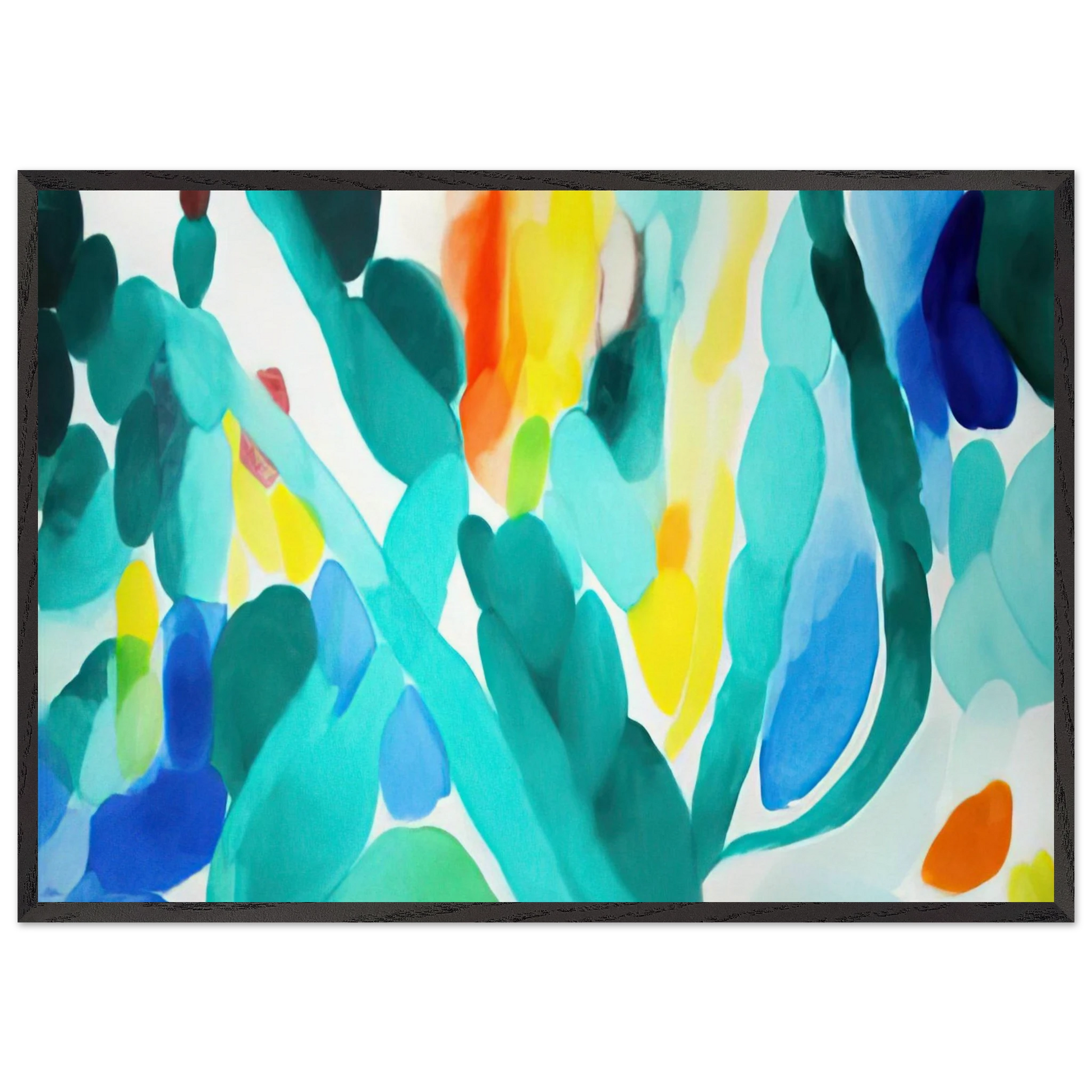 Green Swing - Alice Baber Framed Art Print – Black Wooden Frame - Default Title - -Framed Art Print