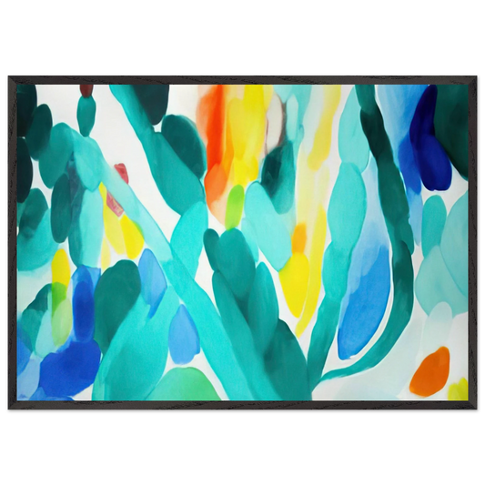 Green Swing - Alice Baber Framed Art Print – Black Wooden Frame - Default Title - -Framed Art Print