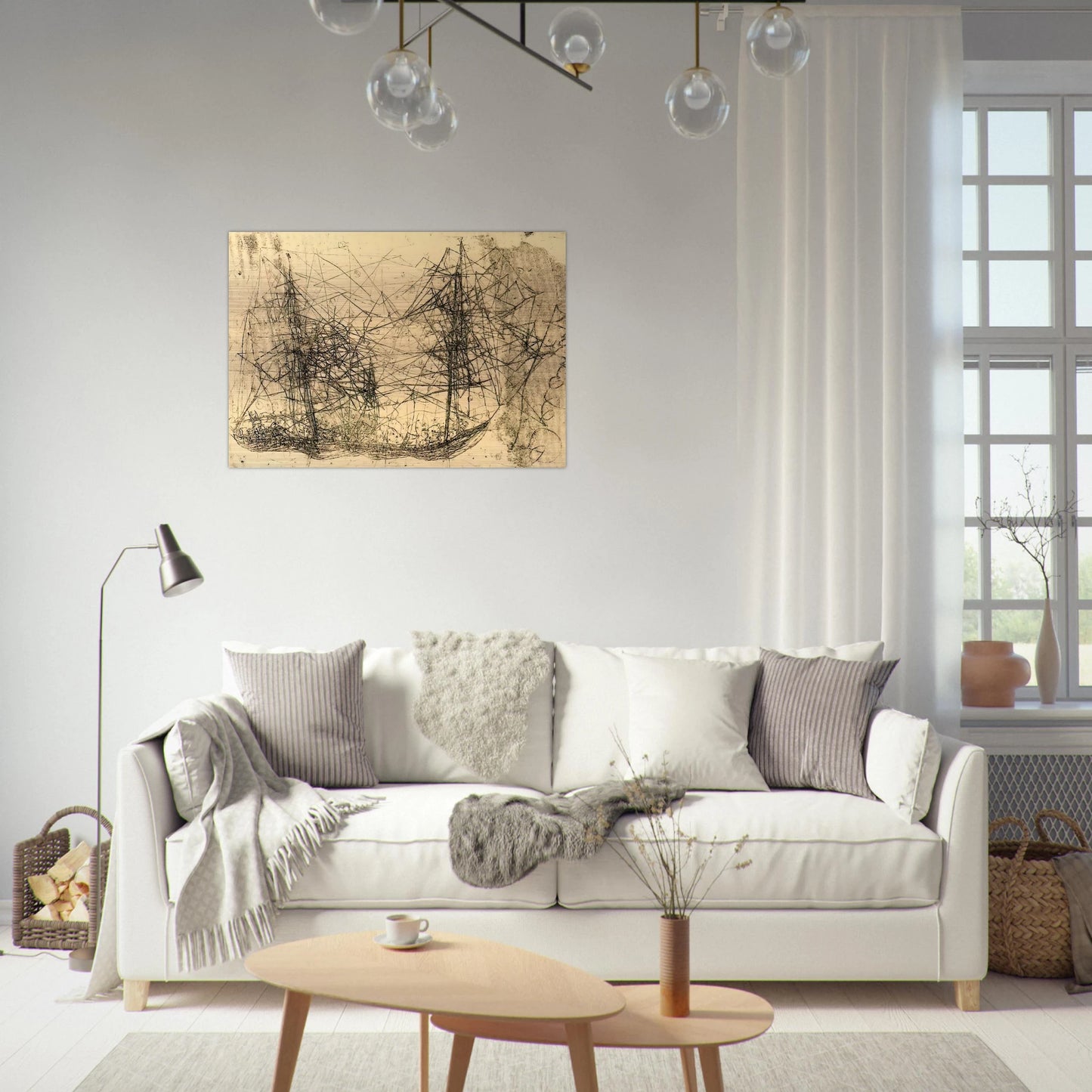 Barco - Art Informel - Wols Brushed Aluminum Print - 70x100 cm / 28x40 inches | Wols Aluminum Print | Wols Prints