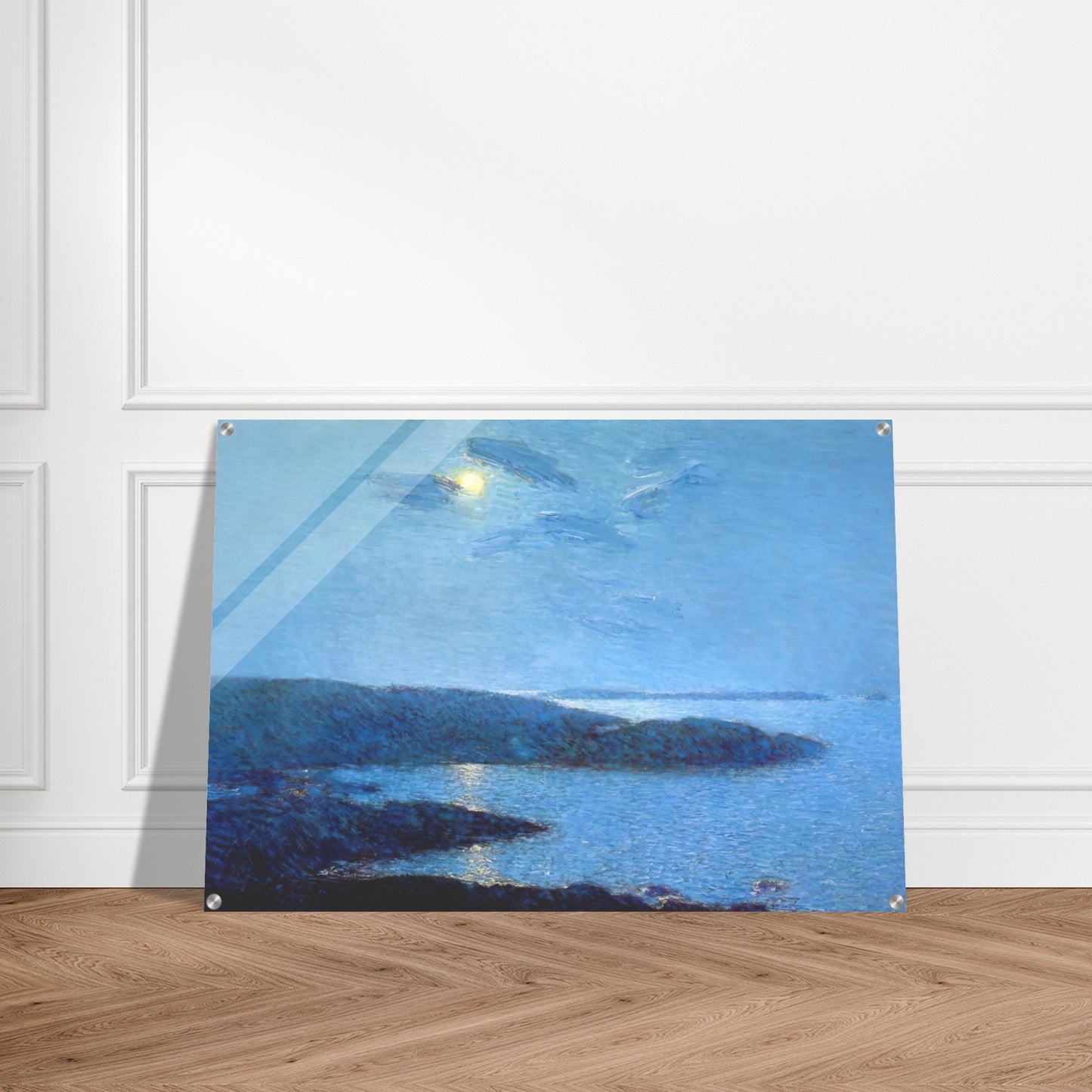 Moonlight - Childe Hassam Acrylic Print - 70x100 cm / 28x40″ inches | Childe Hassam Wall Art | Childe Hassam Prints