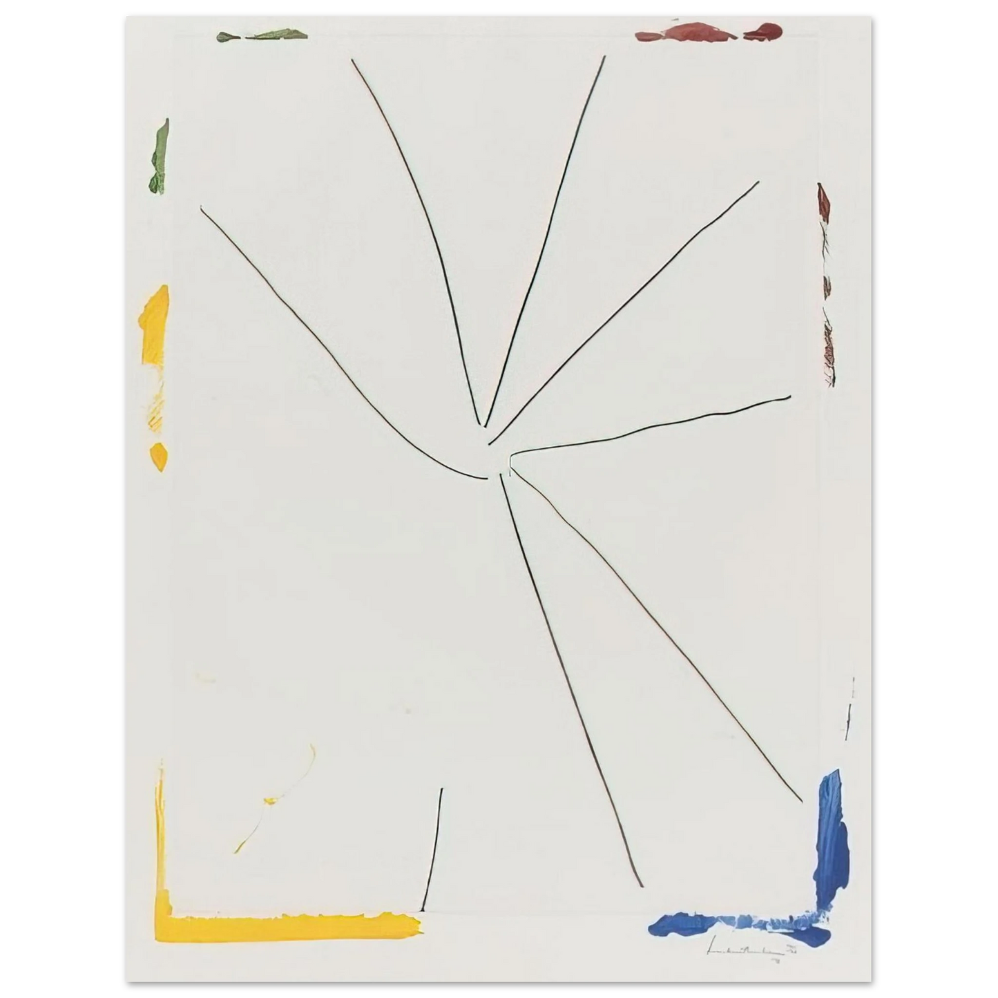 Helen Frankenthaler - Free Wheeling - 1971 Wall art - 70x100 cm / 28x40 Inches - Premium Wooden Framed Poster With Fine Art Paper - Wood frame