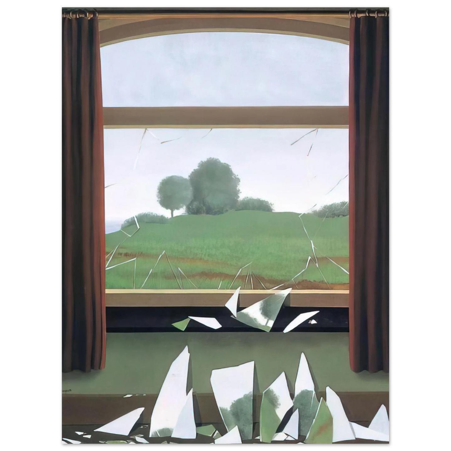 Rene Magritte - THE KEY TO THE FIELDS 1936 Fine Art Poster - Default Title