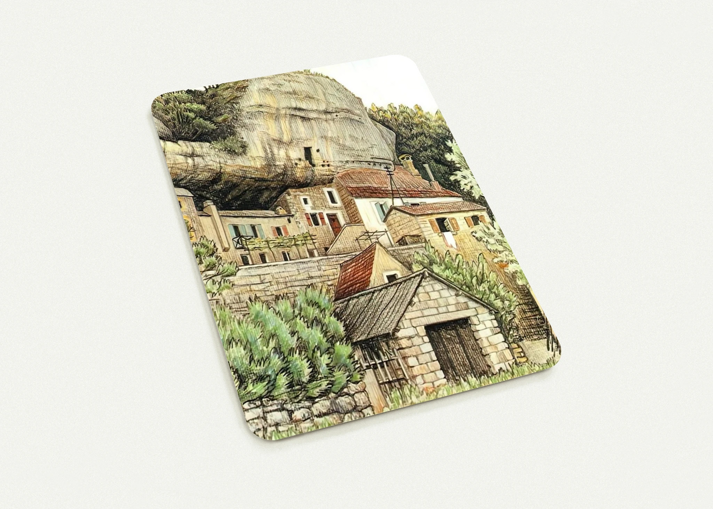 LES EYZIES FRANCE By MC Escher Pack of 10 Post Cards | MC Escher Post Cards | A6 (10.5 x 14.8 cm) - 4.1 x 5.8 inches