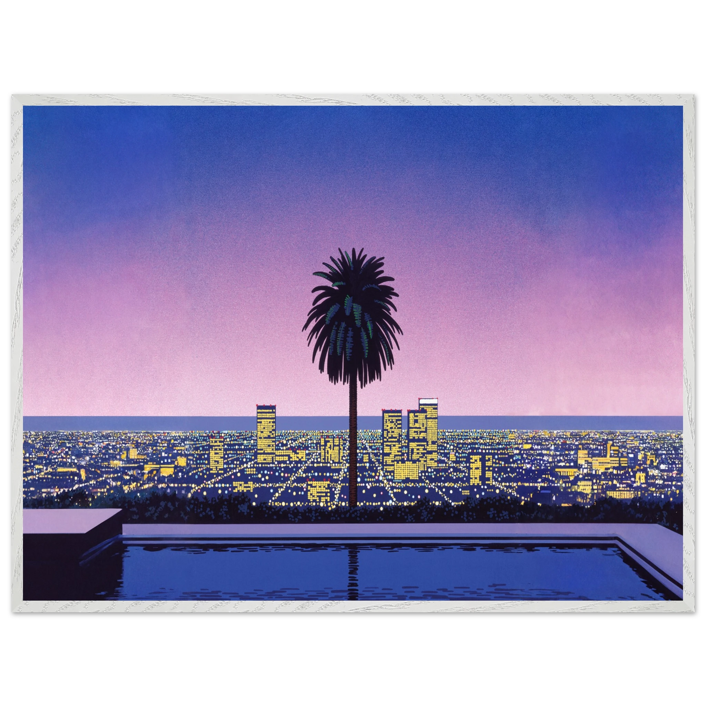 Hiroshi Nagai - Pacific Breeze 2 Wall Art - 30x40 cm / 12x16 inches - Premium Wooden Framed Poster With Fine Art Paper - Wood frame
