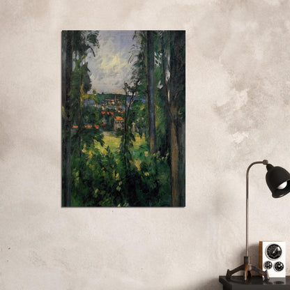 Auvers. View from Nearby - Paul Cézanne Brushed Aluminum Print - 70x100 cm / 28x40 inches | Paul Cézanne Aluminum Print | Paul Cézanne Prints