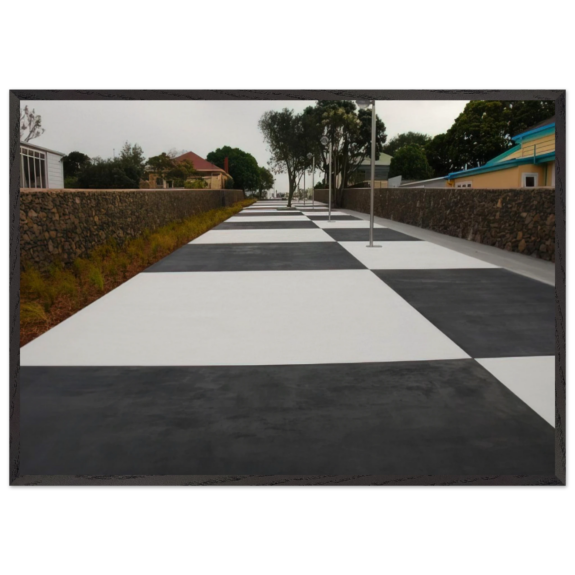 Waipero Swamp Walk - Pop Art - Billy Apple Framed Art Print – Black Wooden Frame - Default Title - -Framed Art Print