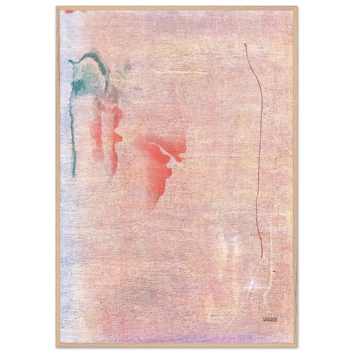 Helen Frankenthaler - Cedar Hill - 1983 Wall art - 15x20 cm / 6x8 inches - Premium Wooden Framed Poster With Fine Art Paper - Wood frame