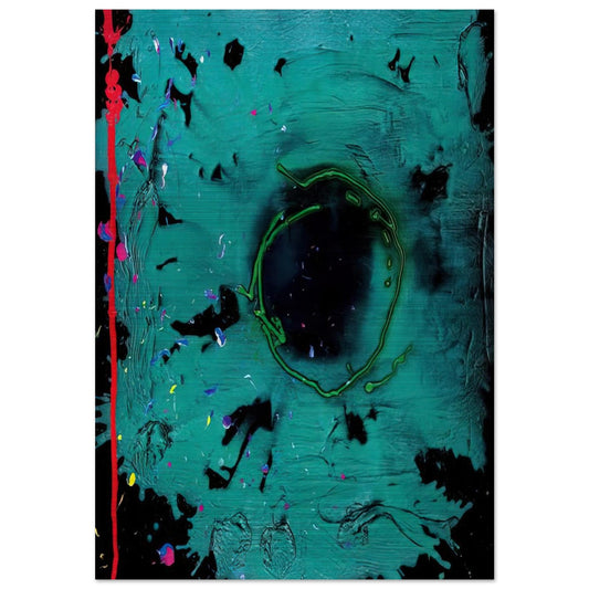 Eyes That Dream - 20.3.08 Clifford Dies - 2008 - John Hoyland Brushed Aluminum Print - 70x100 cm / 28x40 inches | John Hoyland Aluminum Print | John Hoyland Prints