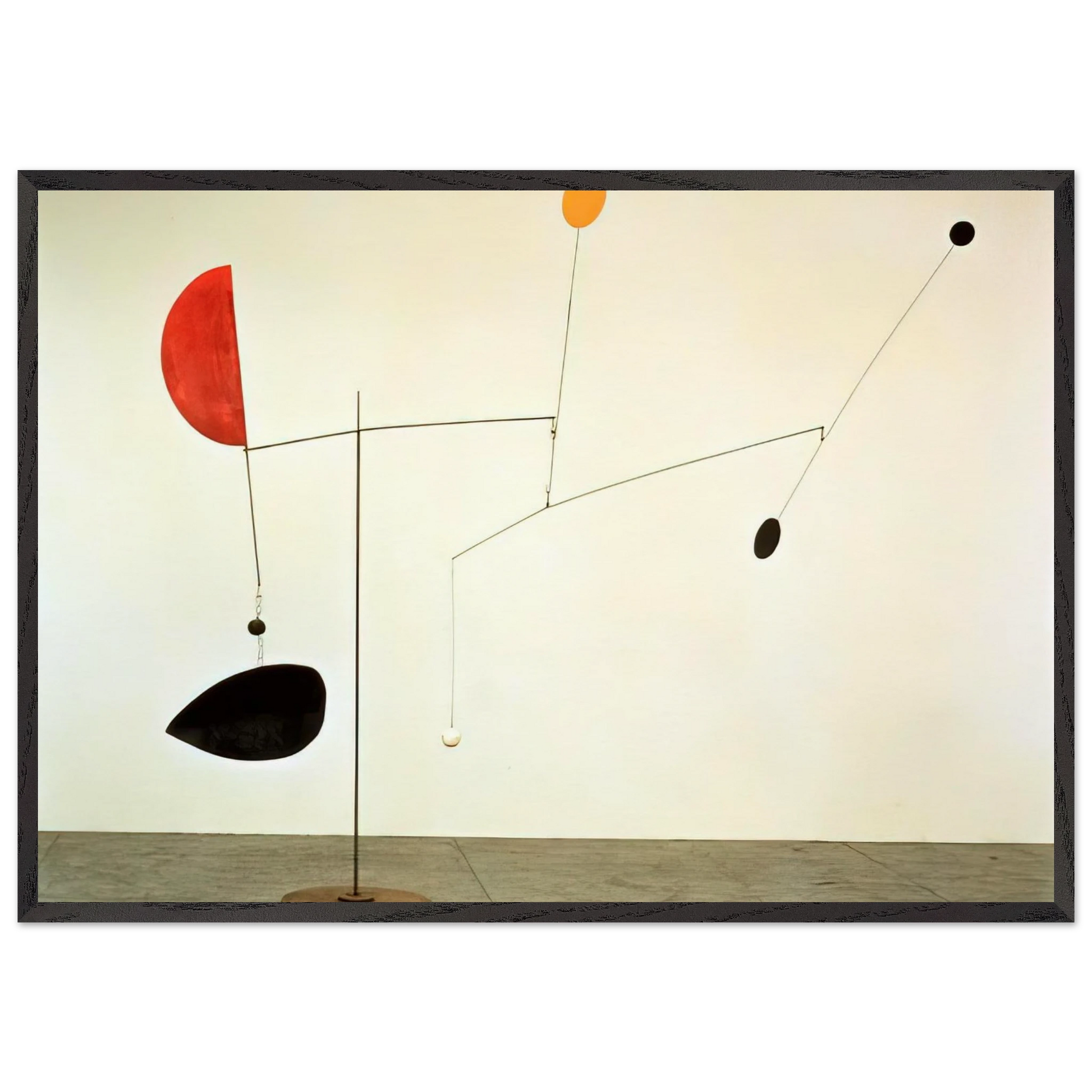 STEEL FISH 1934 - Alexander Calder Framed Art Print – Black Wooden Frame - Default Title - -Framed Art Print