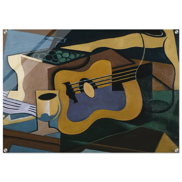 STILL LIFE WITH GUITAR 1920 - Juan Gris Acrylic Print - 70x100 cm / 28x40″ inches | Juan Gris Wall Art | Juan Gris Prints