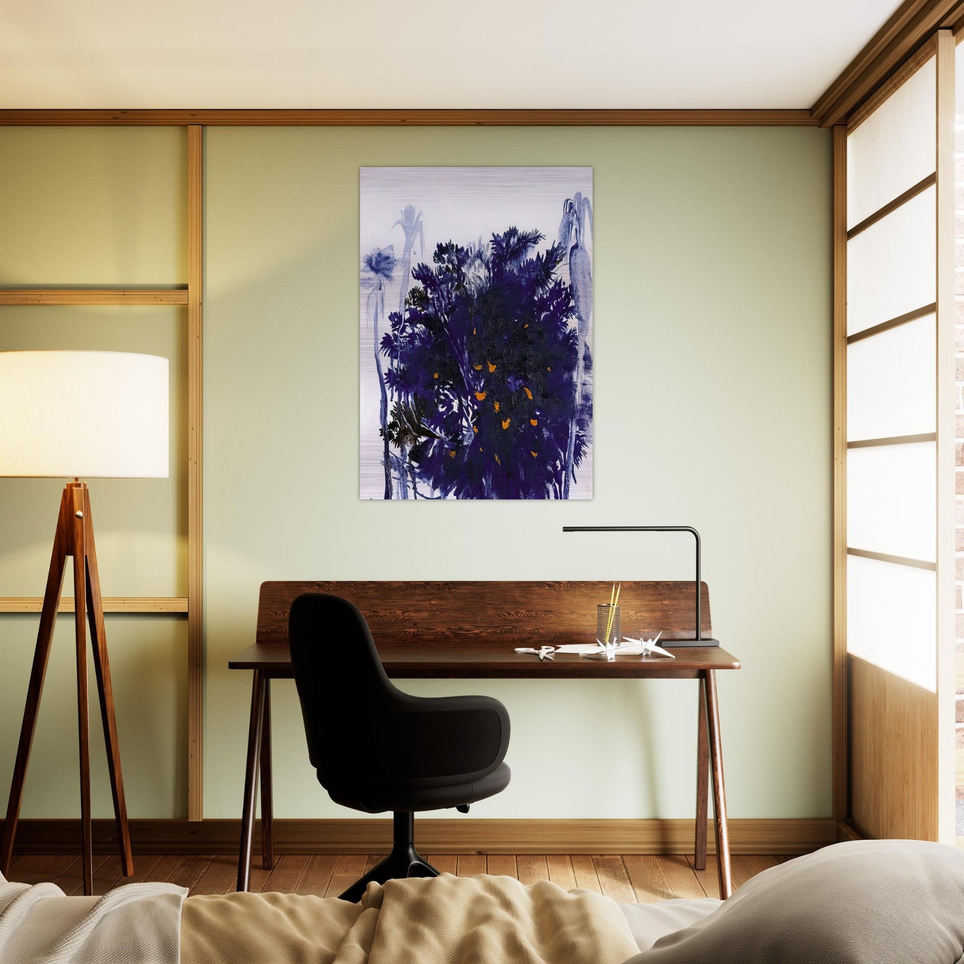 Moreton Bay Fig and Palm Trees - figurative - Brett Whiteley Brushed Aluminum Print - 70x100 cm / 28x40 inches | Brett Whiteley Aluminum Print | Brett Whiteley Prints