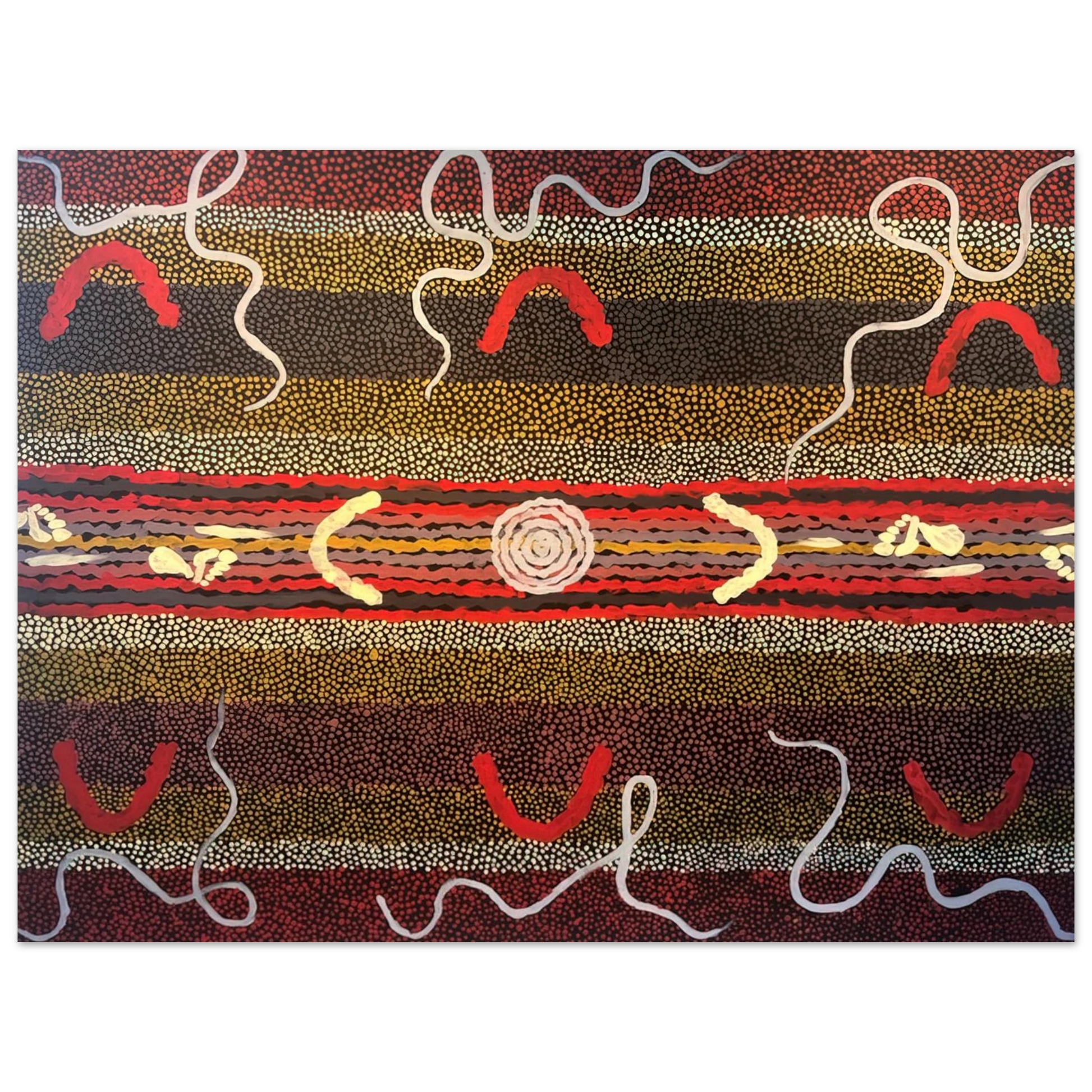 Clifford Possum Tjapaltjarri - Men's Maliyarre Initiation Ceremony - 1999 Fine Art Poster - Default Title