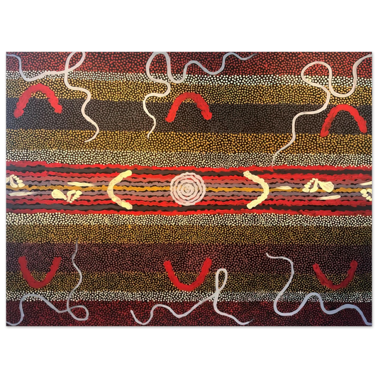 Clifford Possum Tjapaltjarri - Men's Maliyarre Initiation Ceremony - 1999 Fine Art Poster - Default Title