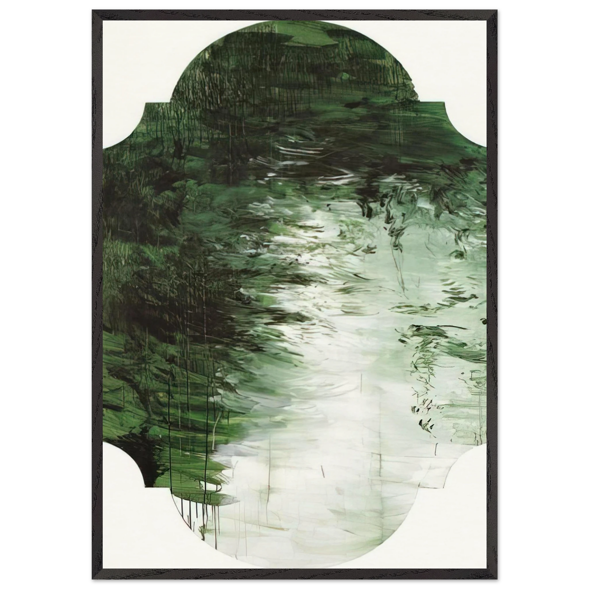 Untitled Part V - Cy Twombly Framed Art Print – Black Wooden Frame - Default Title - -Framed Art Print