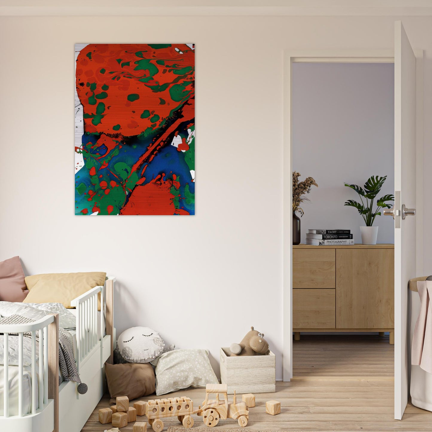 Untitled  SFP94-137  SFF 1807  - Sam Francis Brushed Aluminum Print - 70x100 cm / 28x40 inches | Sam Francis Aluminum Print | Sam Francis Prints