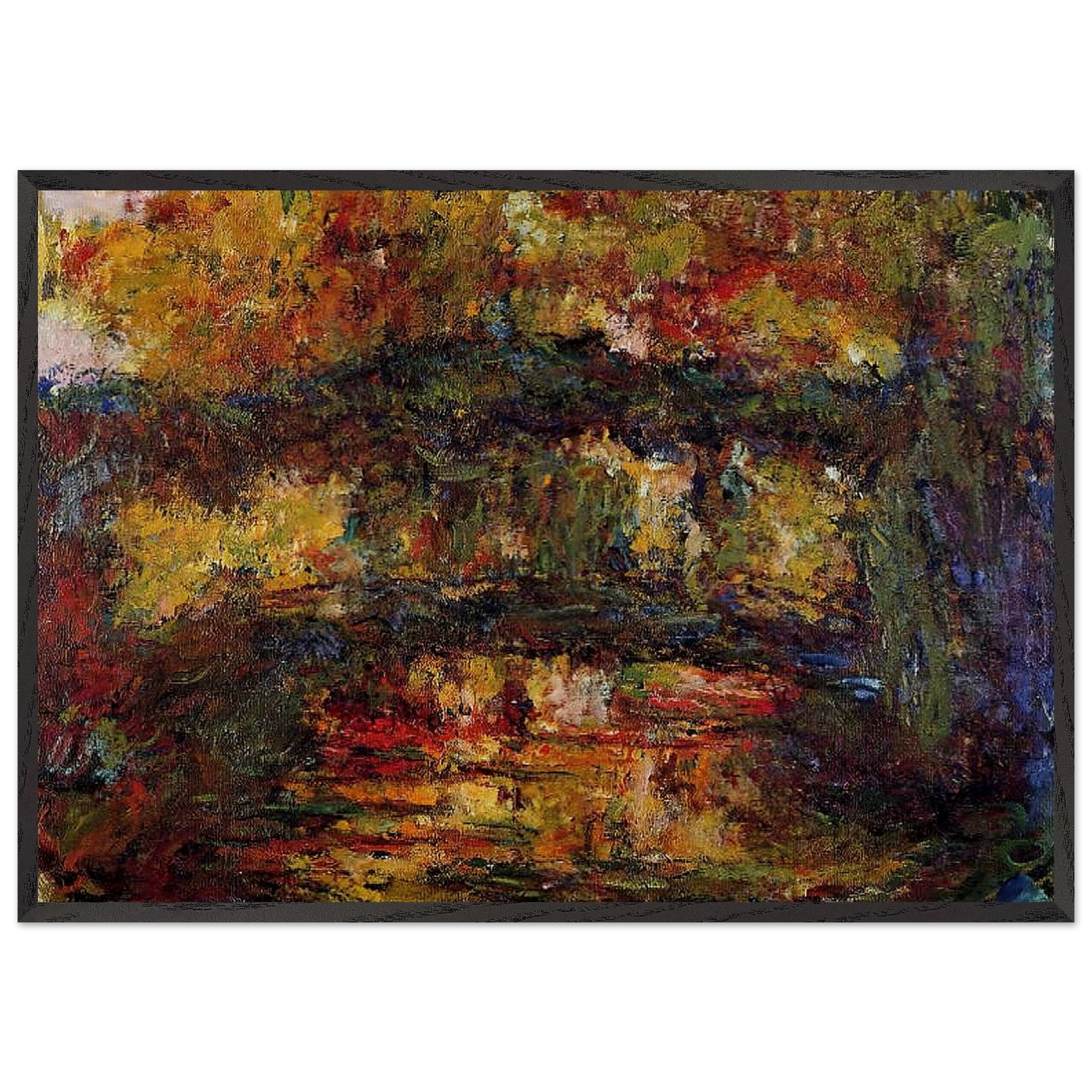 The Japanese Bridge 4 - claude monet Framed Art Print – Black Wooden Frame - Default Title - -Framed Art Print