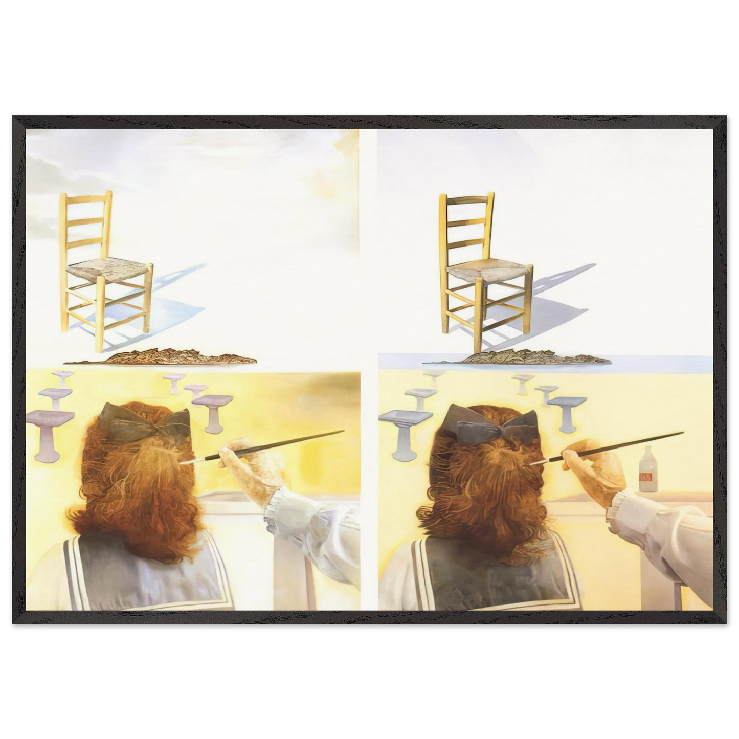 THE CHAIR - Salvador Dali Framed Art Print – Black Wooden Frame - Default Title - -Framed Art Print