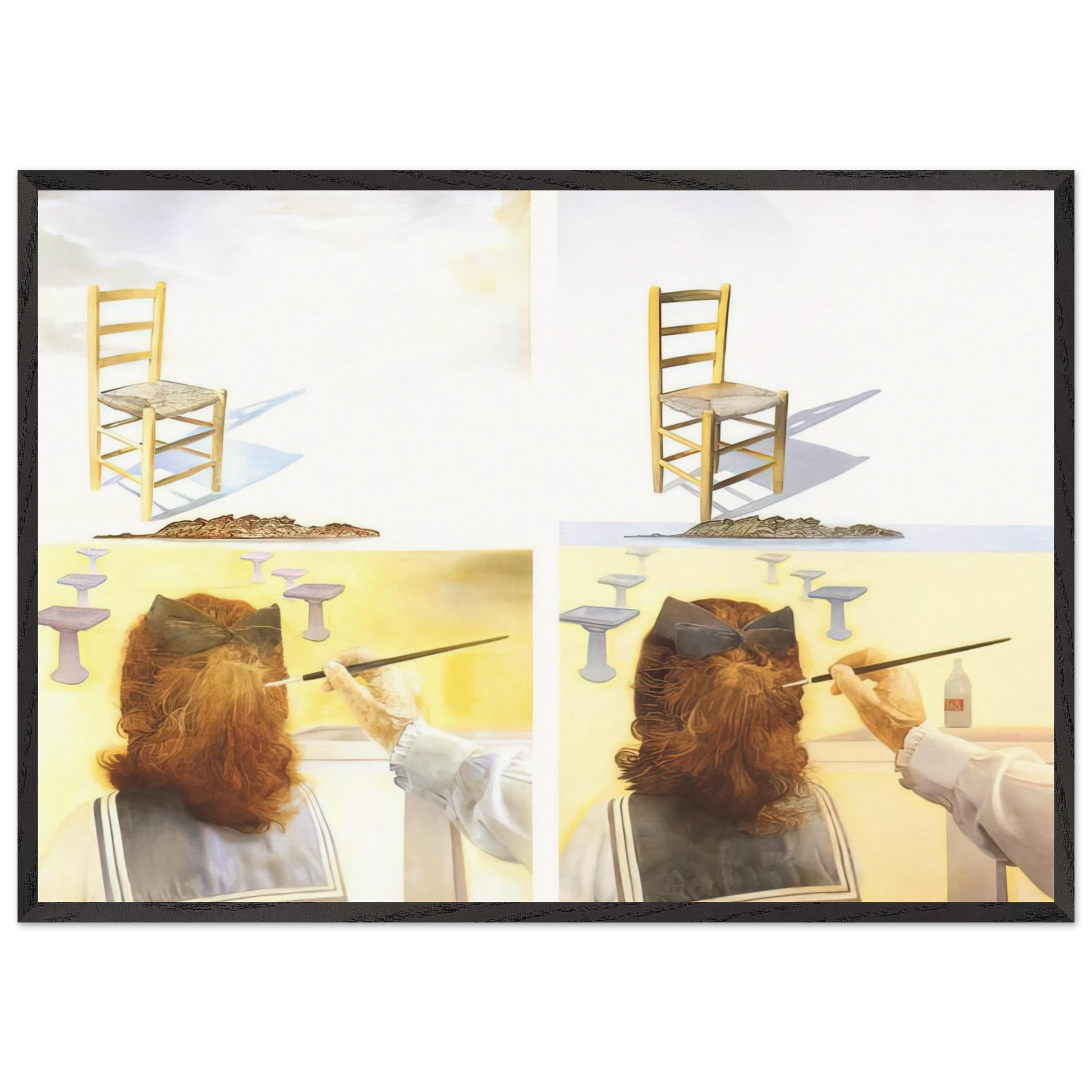 THE CHAIR - Salvador Dali Framed Art Print – Black Wooden Frame - Default Title - -Framed Art Print