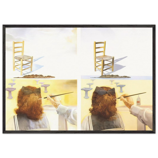 THE CHAIR - Salvador Dali Framed Art Print – Black Wooden Frame - Default Title - -Framed Art Print