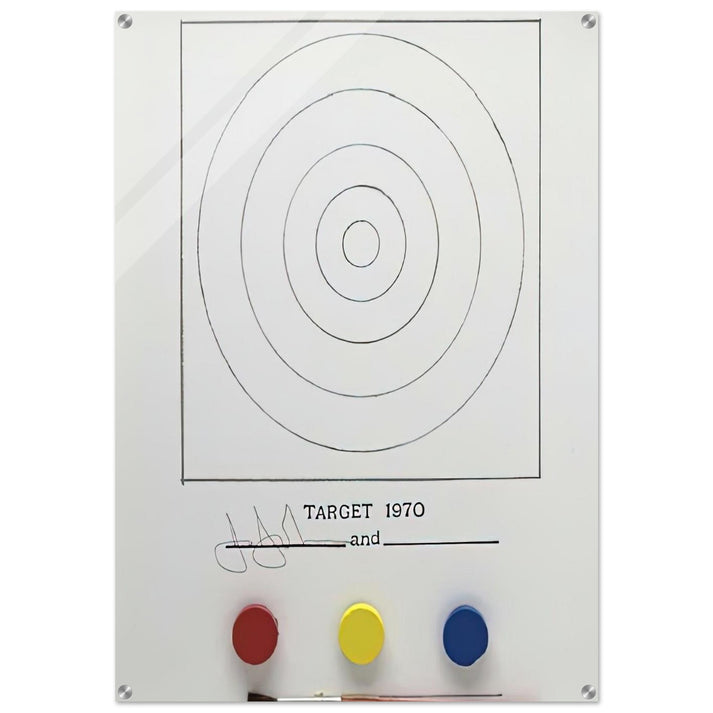 TARGET ULAE 89 - Jasper Johns Acrylic Print - 70x100 cm / 28x40″ inches | Jasper Johns Wall Art | Jasper Johns Prints