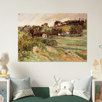 Landscape in Provence - Paul Cézanne Acrylic Print - 70x100 cm / 28x40″ inches | Paul Cézanne Wall Art | Paul Cézanne Prints
