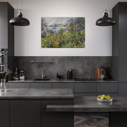 Flowers at Vetheuil - claude monet Acrylic Print - 70x100 cm / 28x40″ inches