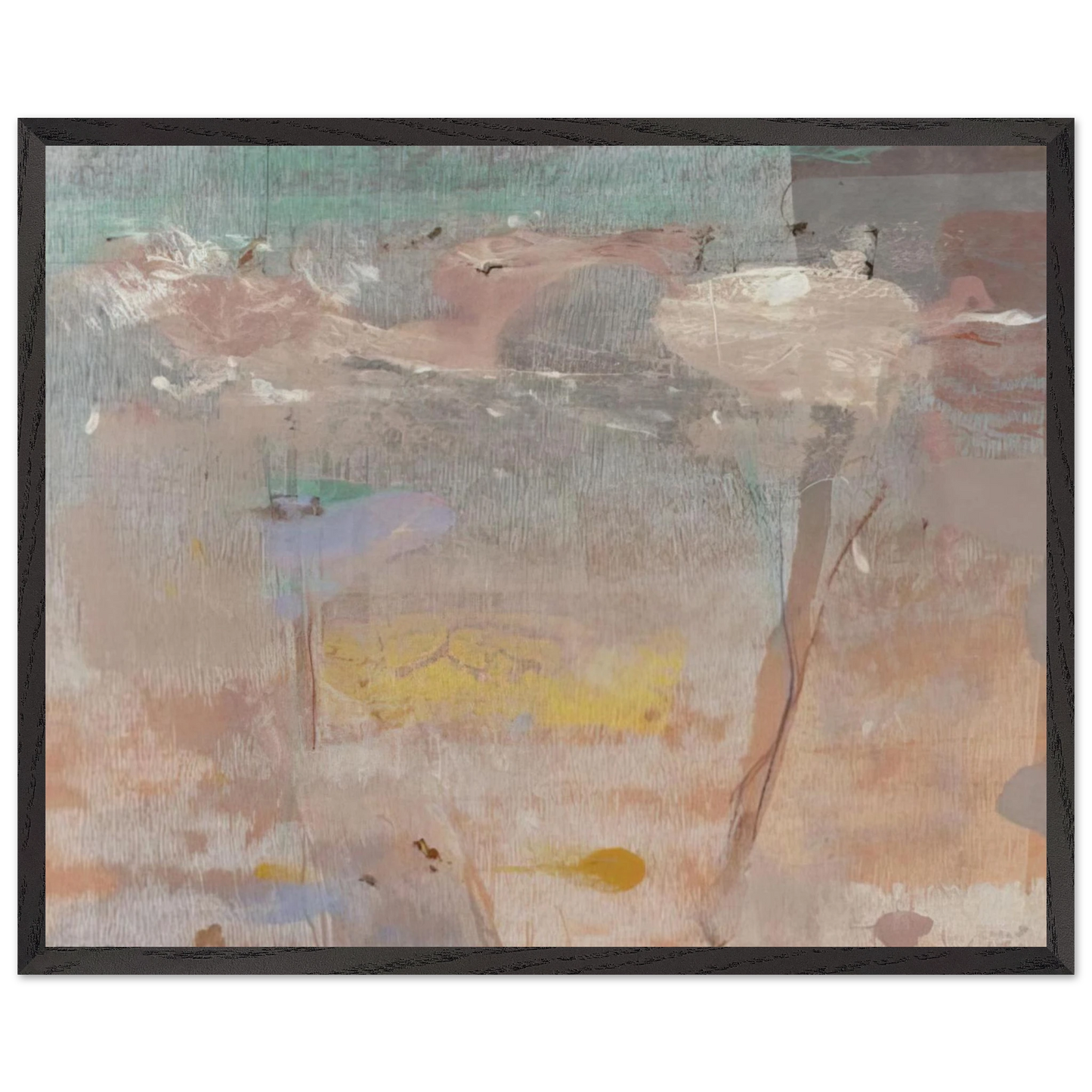 Helen Frankenthaler - Monotype I - 1981 Wall art - A1 (59.4 x 84.1  cm) - Premium Wooden Framed Poster With Fine Art Paper - Black frame