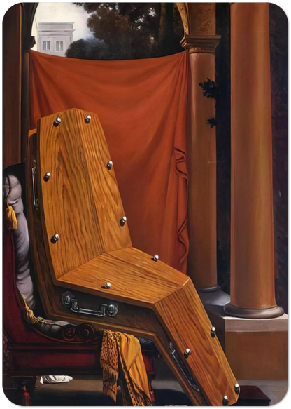 PERSPECTIVE MADAME R%C3%A9CAMIER DE DAVID 1950 By Rene Magritte Pack of 10 Post Cards | Rene Magritte Post Cards | A6 (10.5 x 14.8 cm) - 4.1 x 5.8 inches