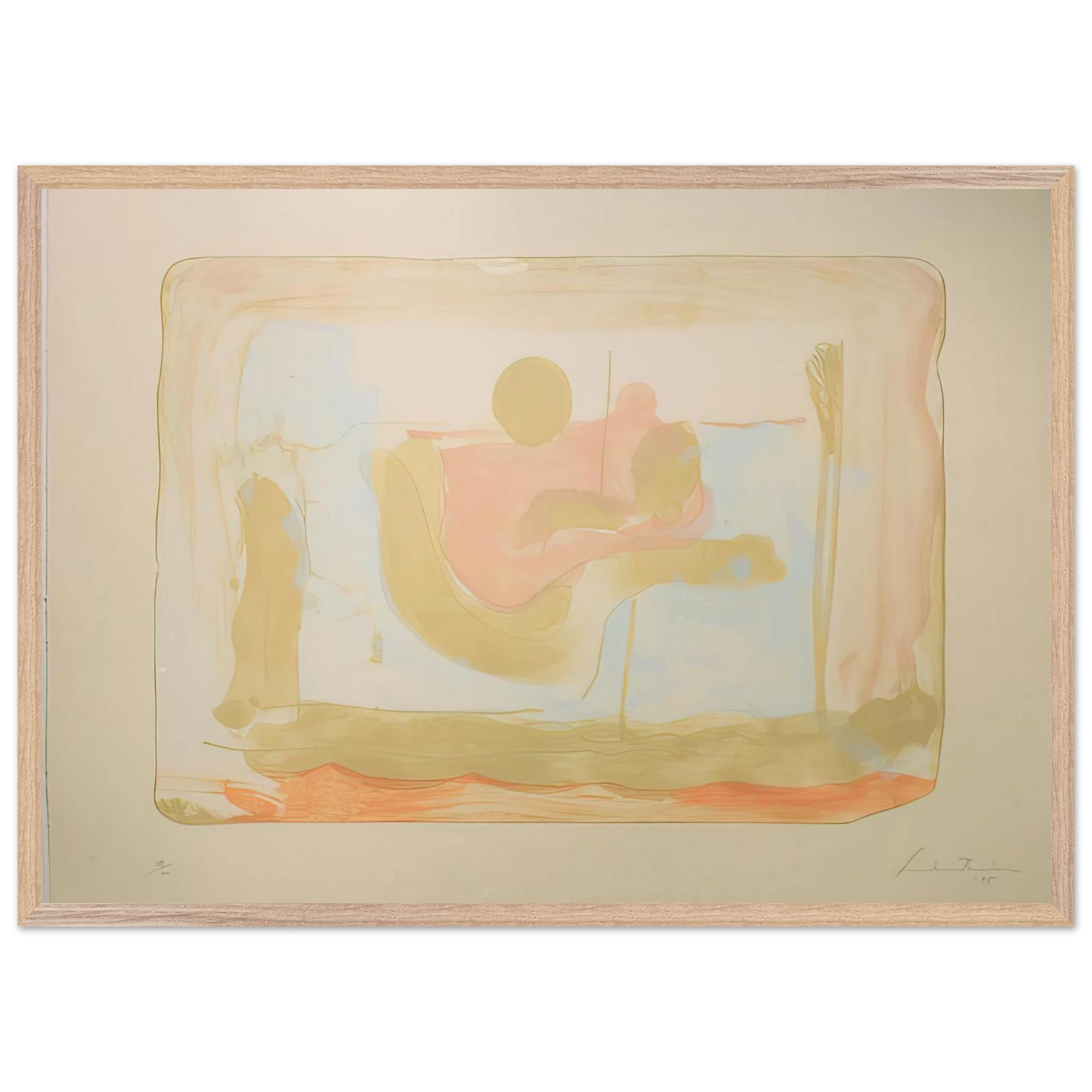 Helen Frankenthaler - Reflections I - 1995 Wall art - 45x60 cm / 18x24 inches - Fine Art Poster - -
