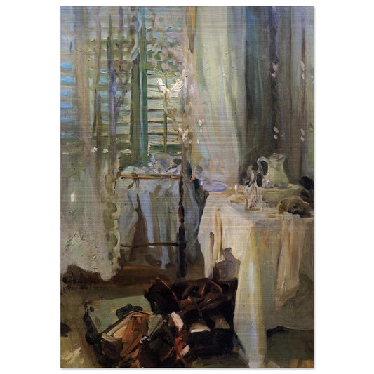A Hotel Room - John Singer Sargent Brushed Aluminum Print - 70x100 cm / 28x40 inches | John Singer Sargent Aluminum Print | John Singer Sargent Prints