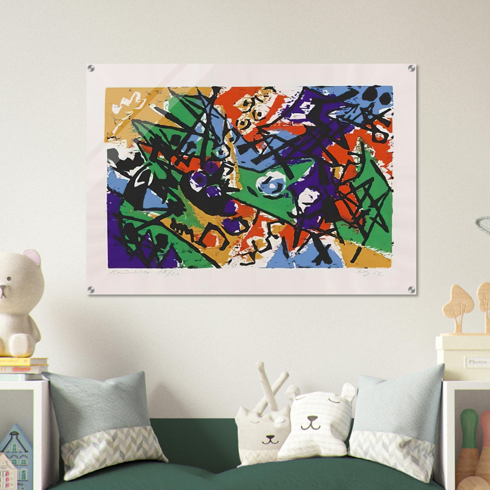 Farbholzschnitt 1952-2 - 1952 - Ernst Wilhelm Nay Acrylic Print - 70x100 cm / 28x40″ inches | Ernst Wilhelm Nay Wall Art | Ernst Wilhelm Nay Prints