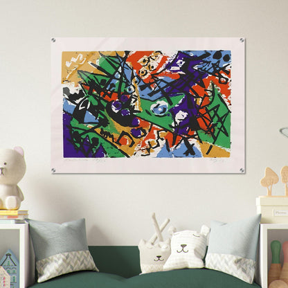 Farbholzschnitt 1952-2 - 1952 - Ernst Wilhelm Nay Acrylic Print - 70x100 cm / 28x40″ inches | Ernst Wilhelm Nay Wall Art | Ernst Wilhelm Nay Prints