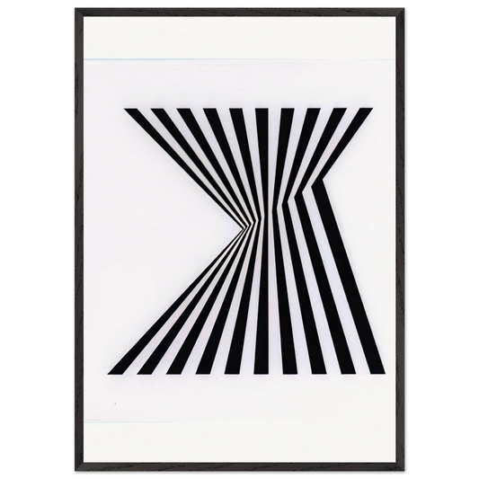 UNTITLED FRAGMENT 1 1965 - Bridget Riley Framed Art Print – Black Wooden Frame - Default Title - -Framed Art Print